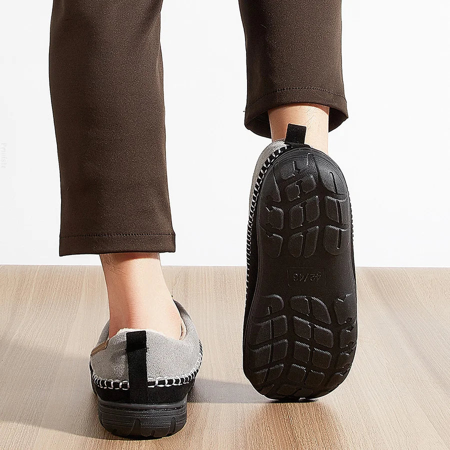 Warme Herren-Filzhausschuhe Memory-Foam