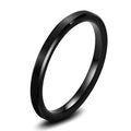 Schwarz Silber Wolframring Unisex