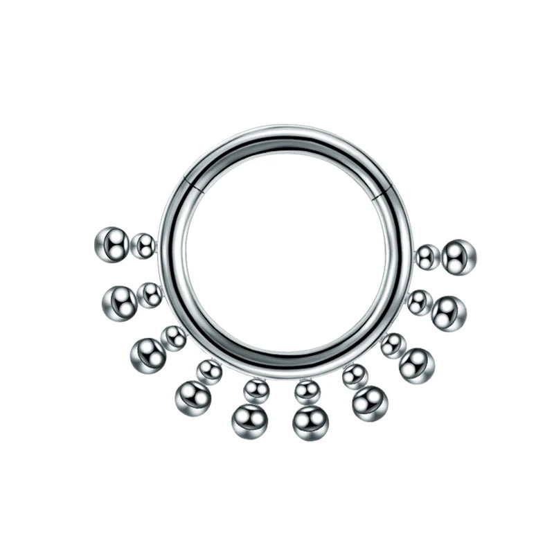 ASTM F136 Titan Antiallergisch Septum Piercing Nasenring Tragus Knorpel Ohrring Lip Stud Zirkon Clicker Hoop Körperschmuck 16G
