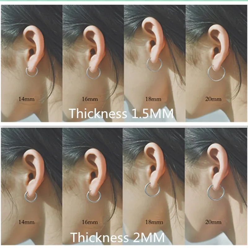 Einfache Ohrknochen-Creolen aus 925er-Sterlingsilber für Frauen, kleine Creolen, Ohrknochen-Schnalle, runde Kreis-Ohrringe, Creolen, Geschenk