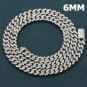 6mm miami cuban diamond necklace 14k solid gold 9.50ctw