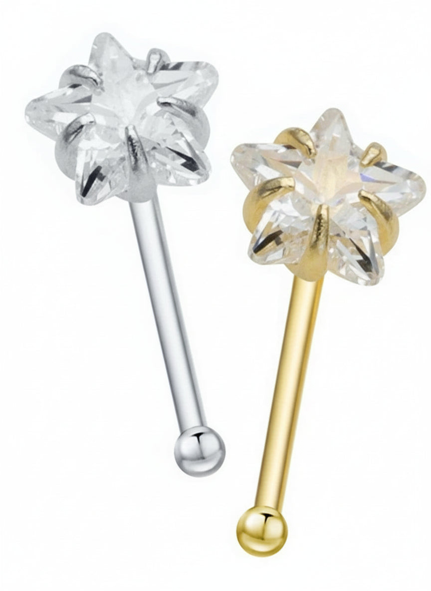 925 Silber Nasenstecker Zirkon  Trendy Piercing Schmuck