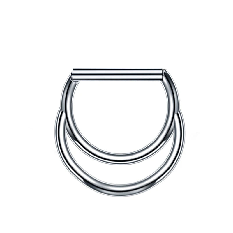 ASTM F136 Titan Antiallergisch Septum Piercing Nasenring Tragus Knorpel Ohrring Lip Stud Zirkon Clicker Hoop Körperschmuck 16G