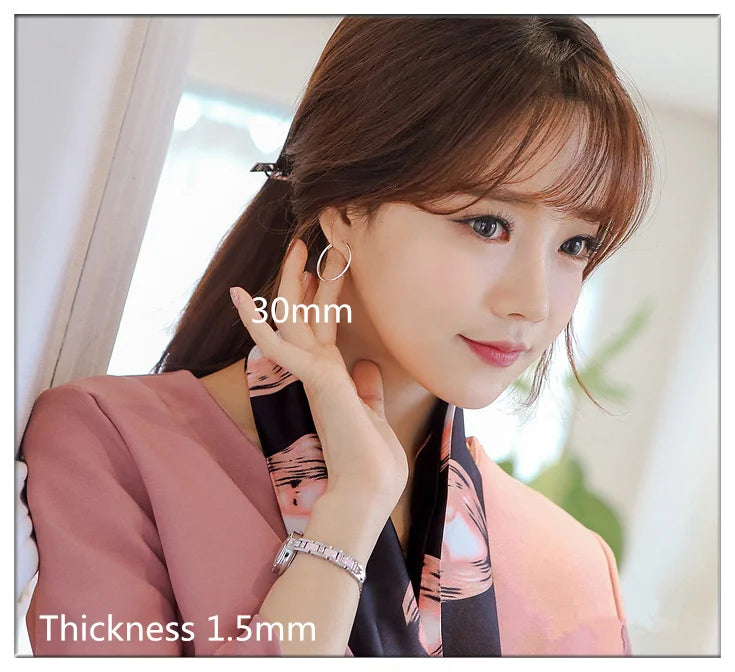 Einfache Ohrknochen-Creolen aus 925er-Sterlingsilber für Frauen, kleine Creolen, Ohrknochen-Schnalle, runde Kreis-Ohrringe, Creolen, Geschenk