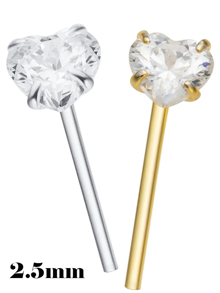 925 Silber Nasenstecker Zirkon  Trendy Piercing Schmuck