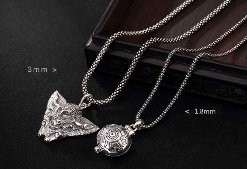 S925 Silber Popcorn-Halskette –unisex