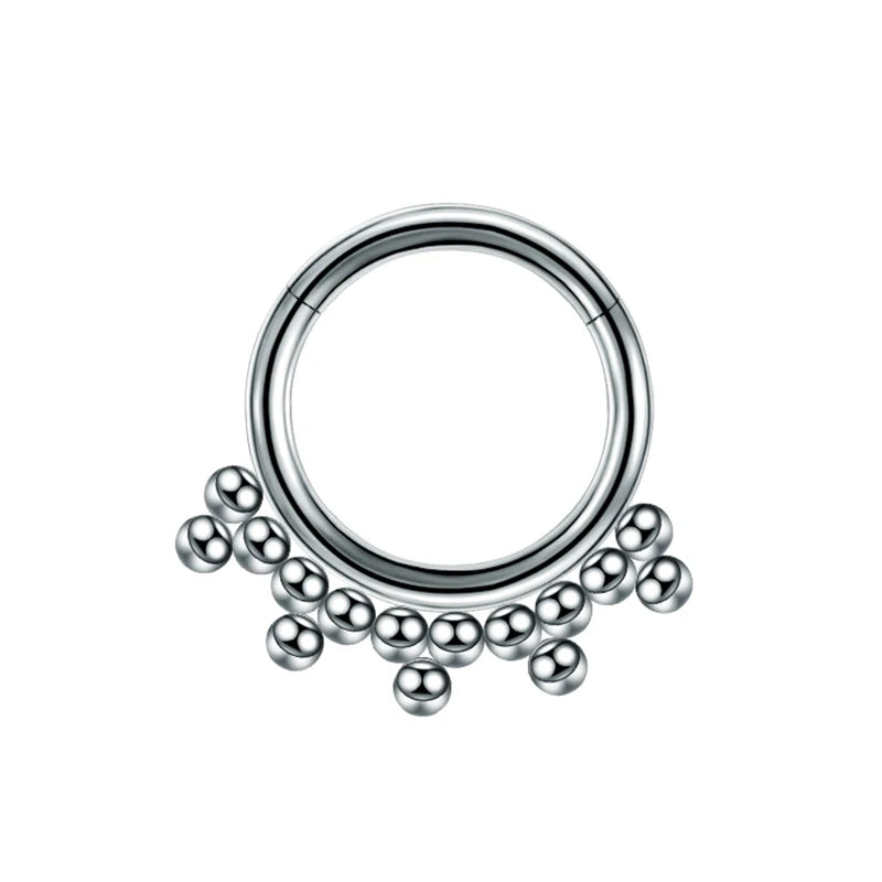 ASTM F136 Titan Antiallergisch Septum Piercing Nasenring Tragus Knorpel Ohrring Lip Stud Zirkon Clicker Hoop Körperschmuck 16G