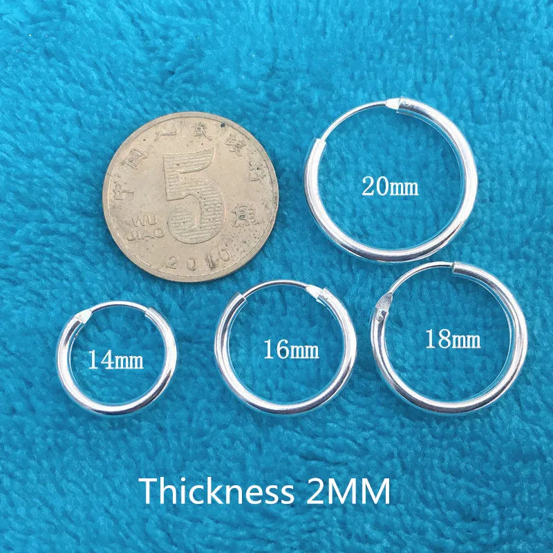 Einfache Ohrknochen-Creolen aus 925er-Sterlingsilber für Frauen, kleine Creolen, Ohrknochen-Schnalle, runde Kreis-Ohrringe, Creolen, Geschenk