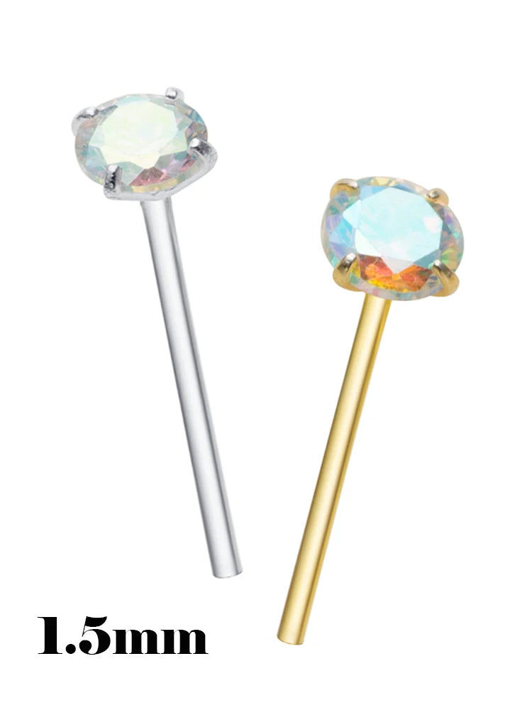 925 Silber Nasenstecker Zirkon  Trendy Piercing Schmuck