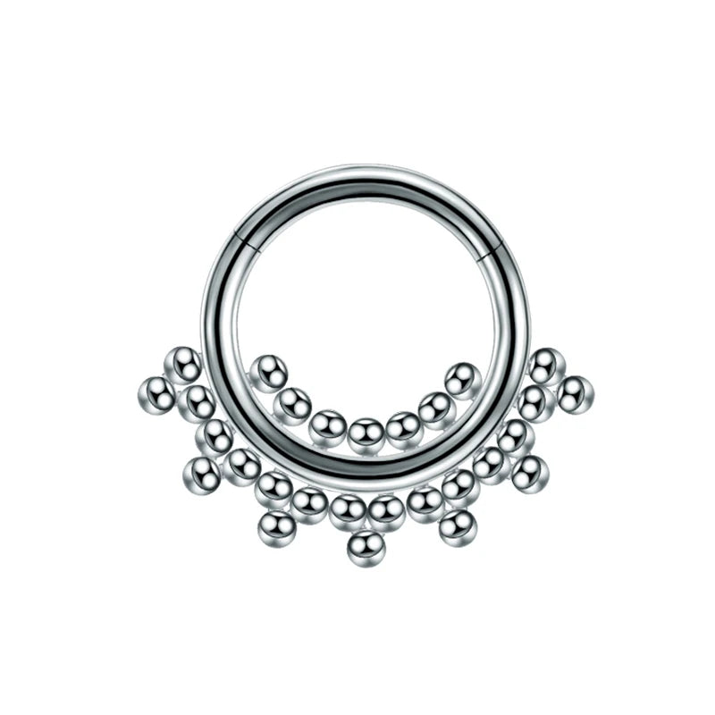 ASTM F136 Titan Antiallergisch Septum Piercing Nasenring Tragus Knorpel Ohrring Lip Stud Zirkon Clicker Hoop Körperschmuck 16G