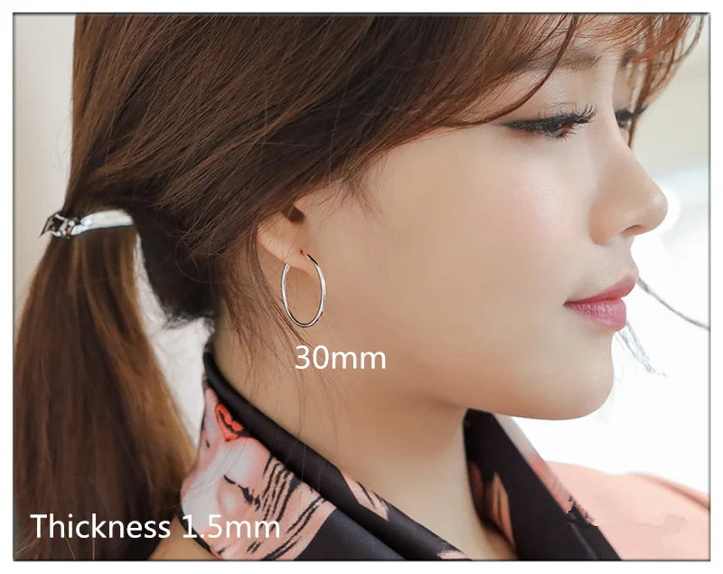 Einfache Ohrknochen-Creolen aus 925er-Sterlingsilber für Frauen, kleine Creolen, Ohrknochen-Schnalle, runde Kreis-Ohrringe, Creolen, Geschenk