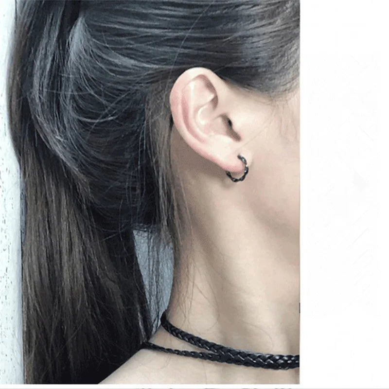 Sterling Silber Wellen Ohrringe Frauen Männer