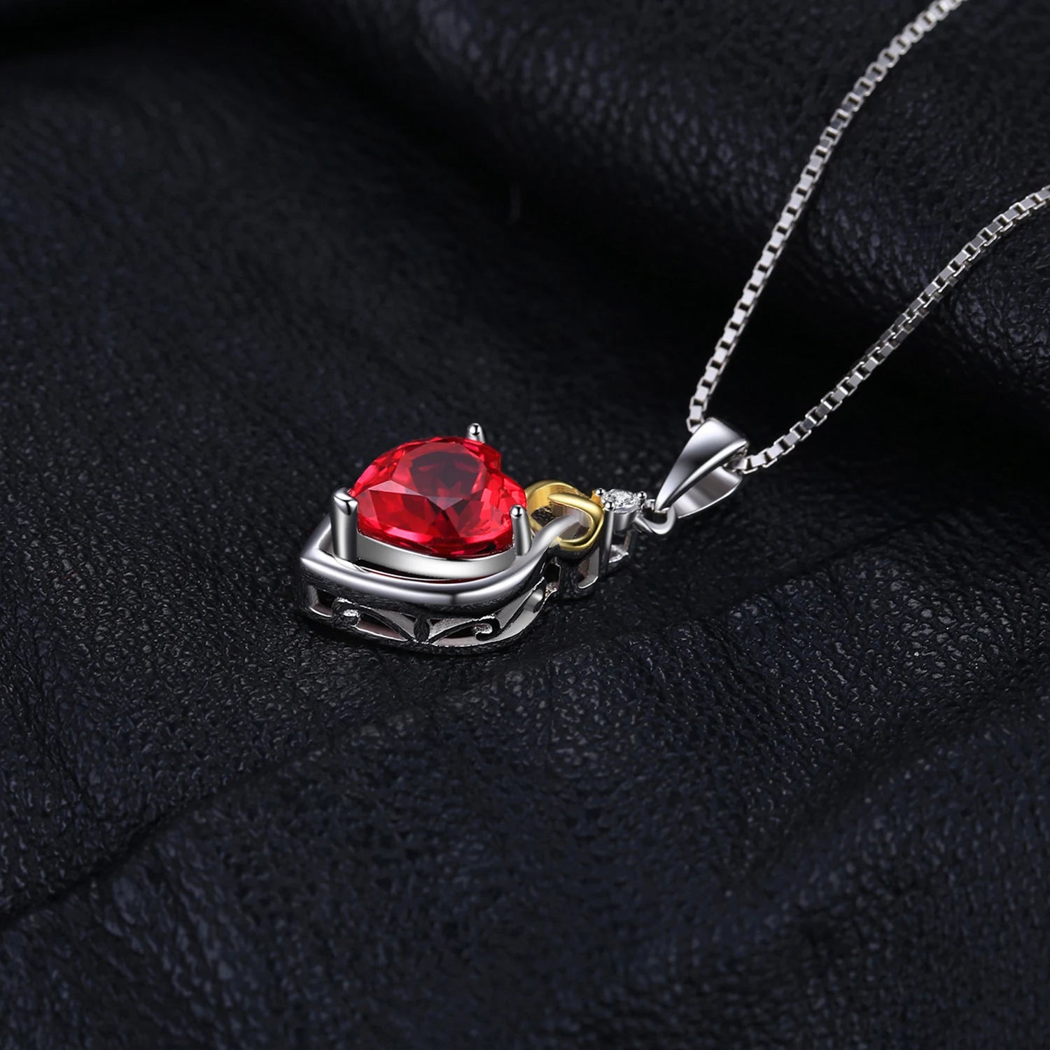 JewelryPalace 925 Sterling Silber Rubin Anhänger