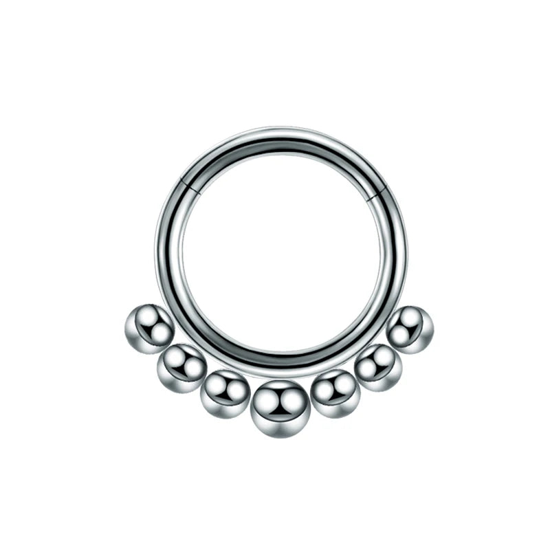 ASTM F136 Titan Antiallergisch Septum Piercing Nasenring Tragus Knorpel Ohrring Lip Stud Zirkon Clicker Hoop Körperschmuck 16G