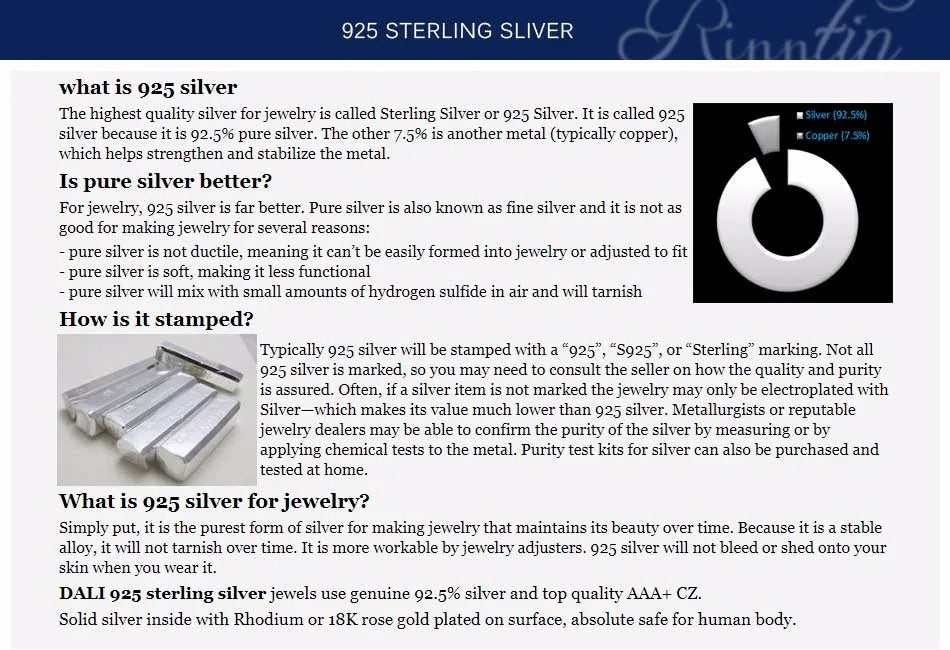 Rinntin Halskette aus massivem 925er-Sterlingsilber, 1,0 mm, seitliche Kette für Damen und Mädchen, elegante Halskette, edler Schmuck, 40/45/50/55/60 cm, SC18