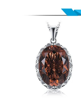 JewelryPalace Große 7ct Genuine Rauchquarz 925 Sterling Silber Baumeln Ohrringe für Frauen Erklärung Edelstein Ohrringe