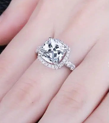 Verlobungsring Halo Silber