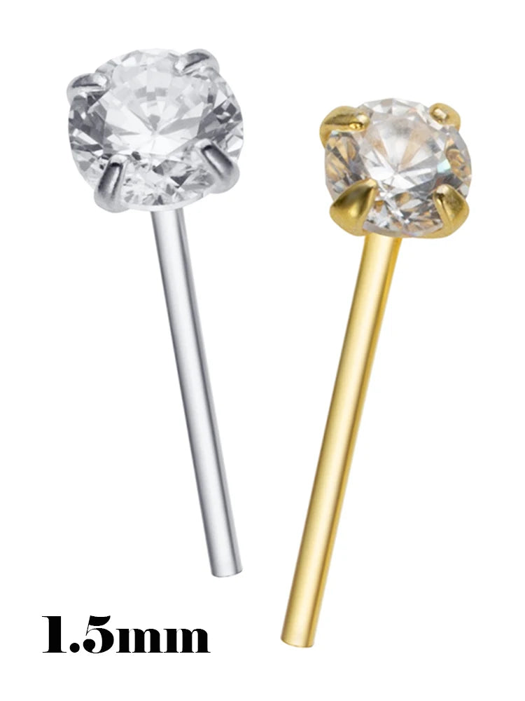 925 Silber Nasenstecker Zirkon  Trendy Piercing Schmuck