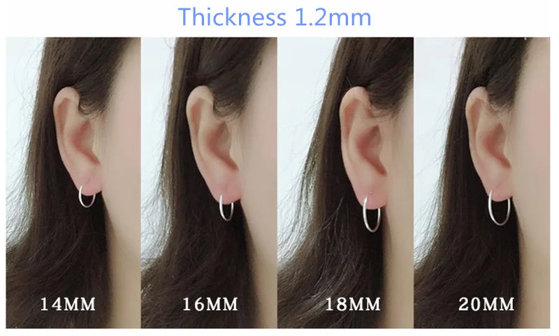 Einfache Ohrknochen-Creolen aus 925er-Sterlingsilber für Frauen, kleine Creolen, Ohrknochen-Schnalle, runde Kreis-Ohrringe, Creolen, Geschenk