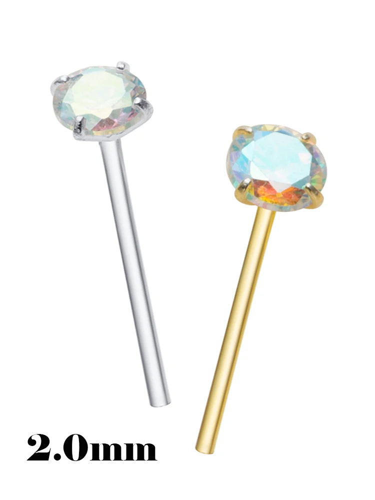 925 Silber Nasenstecker Zirkon  Trendy Piercing Schmuck