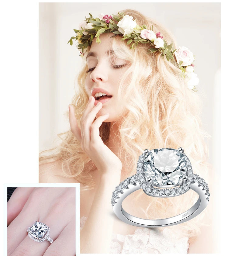 Verlobungsring Halo Silber