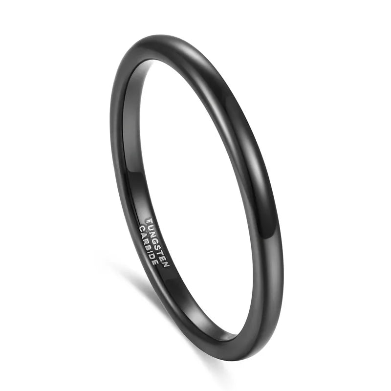 Schwarzer Wolframring Damen &amp; Herren