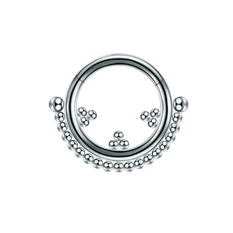 ASTM F136 Titan Antiallergisch Septum Piercing Nasenring Tragus Knorpel Ohrring Lip Stud Zirkon Clicker Hoop Körperschmuck 16G