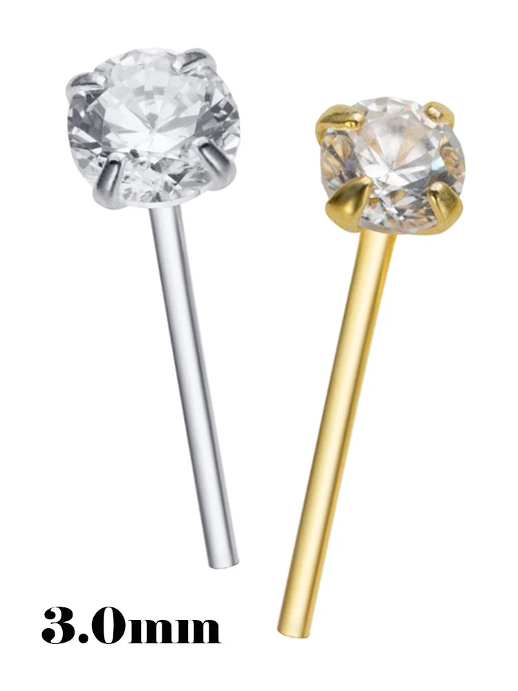 925 Silber Nasenstecker Zirkon  Trendy Piercing Schmuck