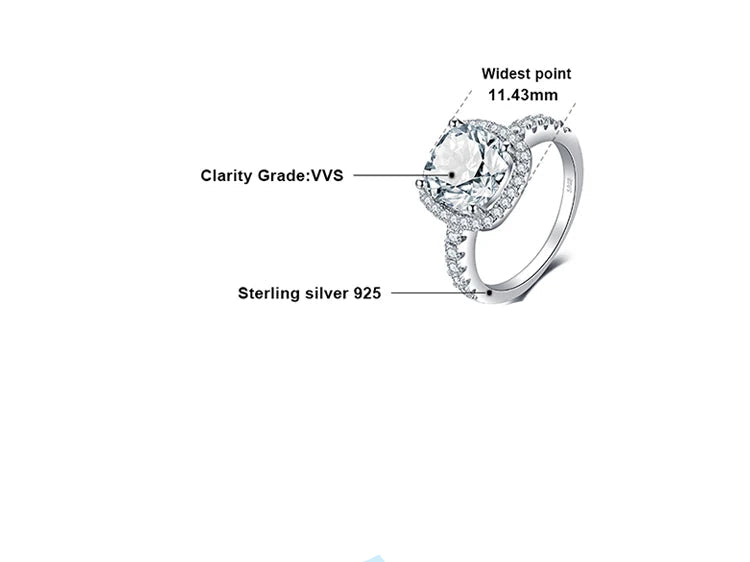 Verlobungsring Halo Silber