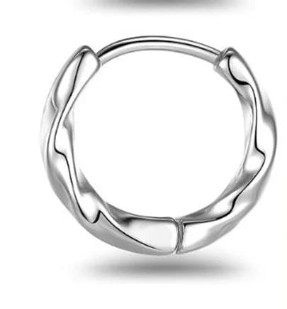 Sterling Silber Wellen Ohrringe Frauen Männer