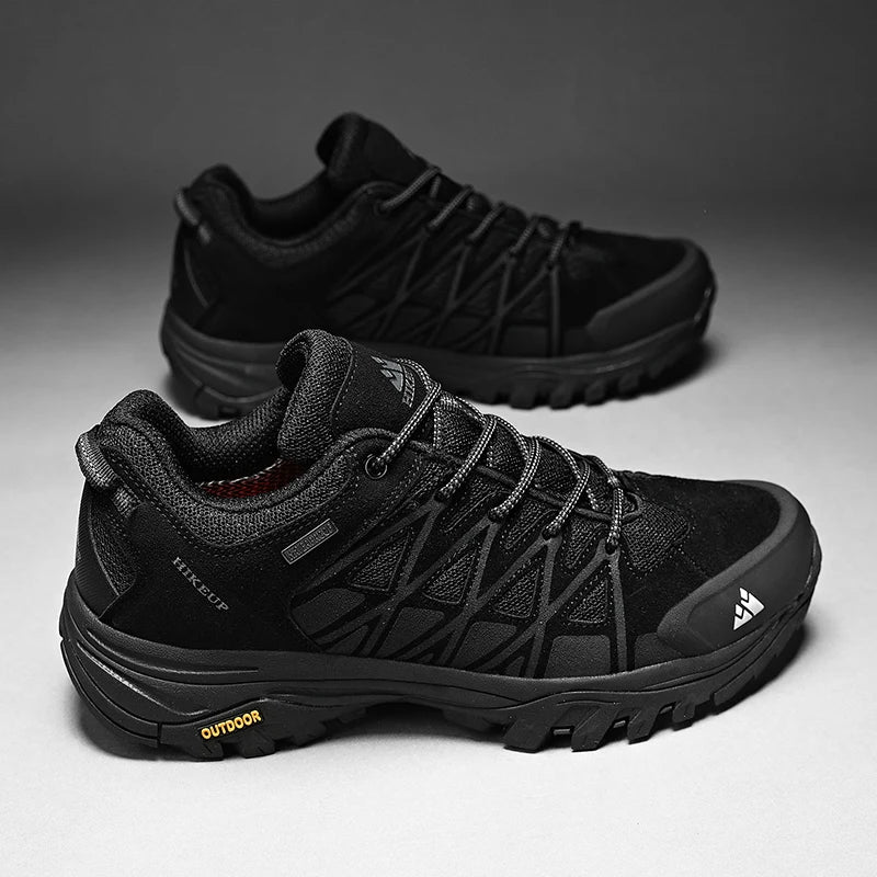 HIKEUP Modische Outdoor-Schuhe, Wandern, Herren, Sport, lässig, Bergtrekking-Stiefel, Camping-Sneaker für Herren, rutschfest, verschleißfest