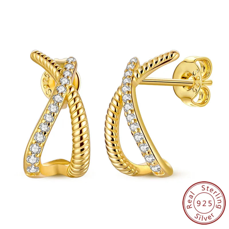 Neue Creolen aus 925er-Sterlingsilber, Gold, Gold, funkelnde Sonne, Mond, Stern, Ohrringe, Ohrstecker, Tropfen für Frauen, Mädchen, Party, edler Schmuck, Geschenk