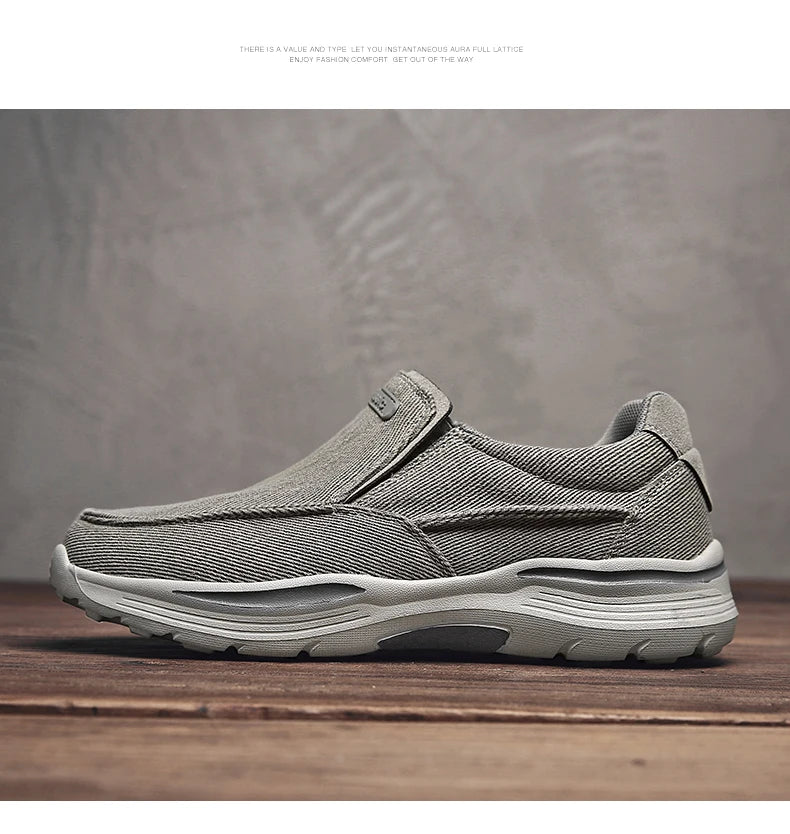 Herren Leinwand Loafers