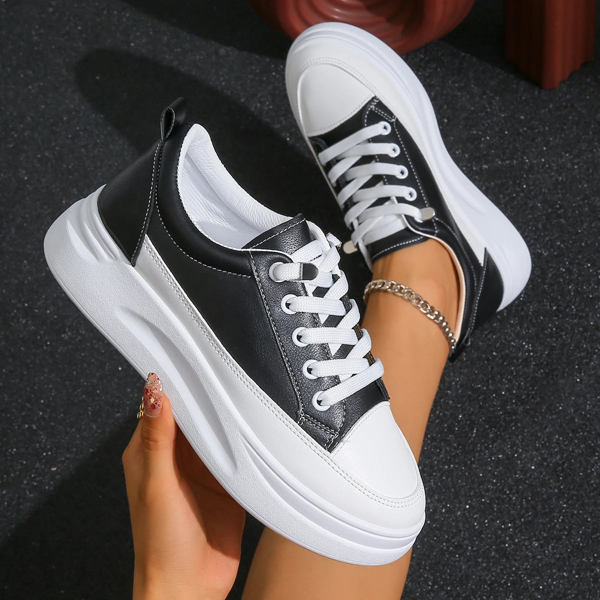 Damen Weiße Sneakers Herbst