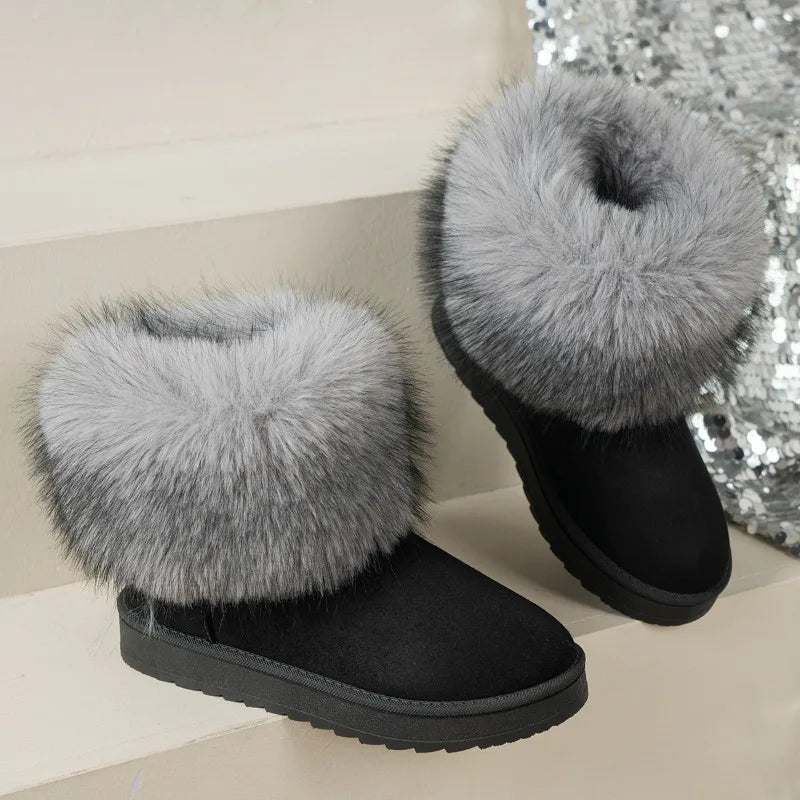 Damen Retro-Winterstiefeletten