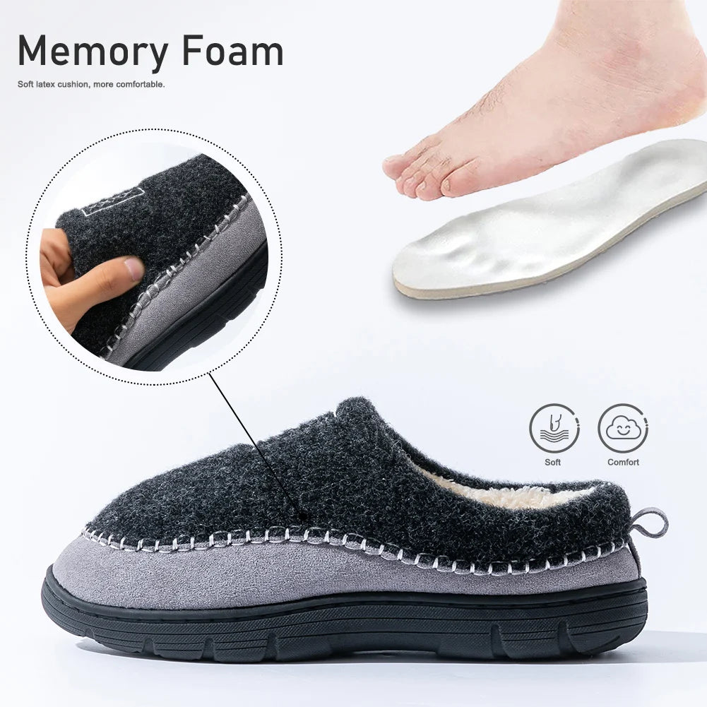Herren Fannel-Hausschuhe Memory Foam Warm