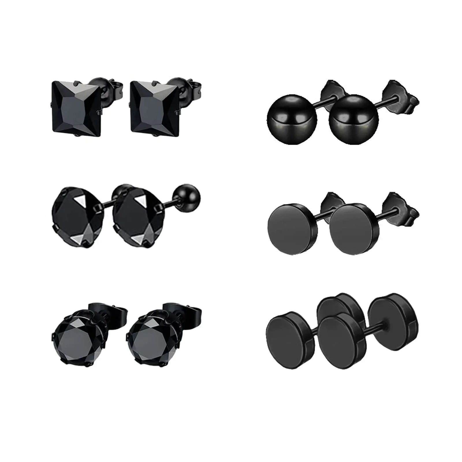 Edelstahl Ohrstecker mit Zirkonia Unisex