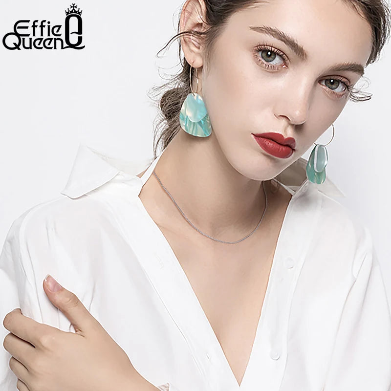 Effie Queen 100 % 925 Sterling Silber italienische 1,2 mm Chopin-Kette für Damen, modisch, 40–60 cm, Basic-Halskette, Schmuck SC53