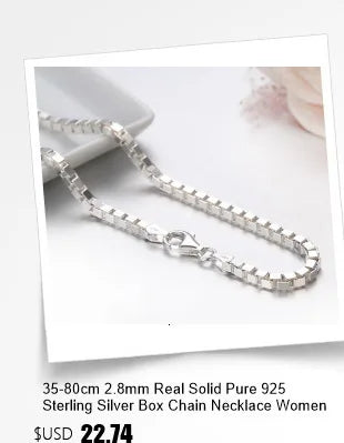 45cm-60cm solide reine echte 925 Sterling Silber Perlen Kreuz kette Halskette Frauen Mädchen Italien Schmuck Kolye Collare Collier Ketting