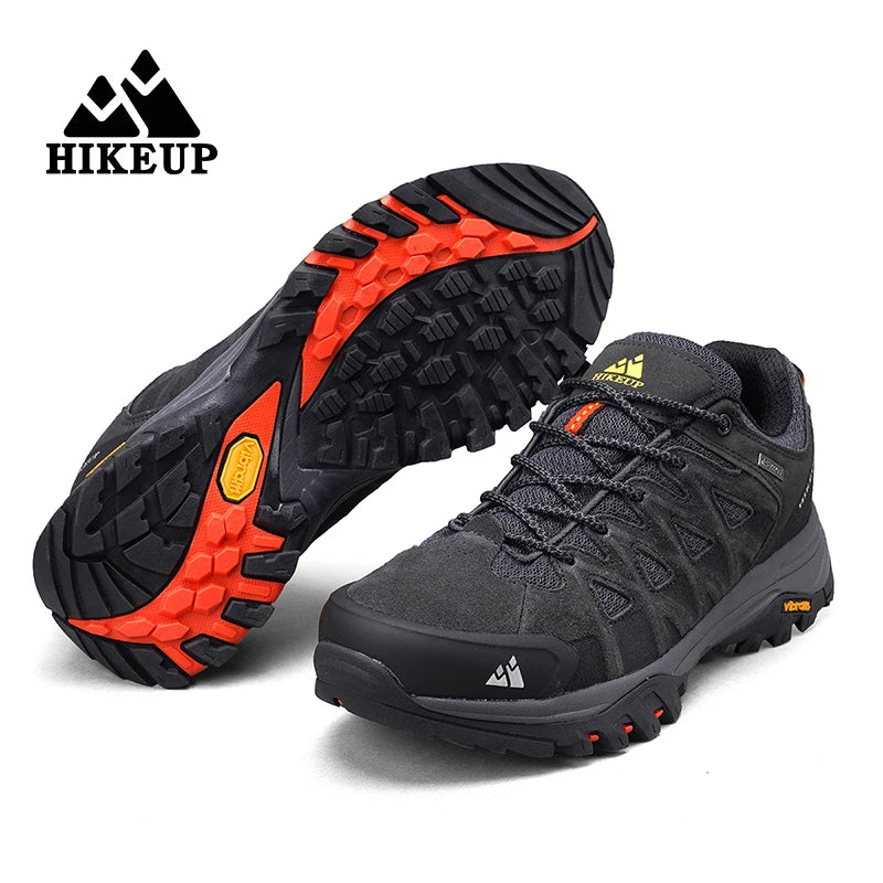 HIKEUP Modische Outdoor-Schuhe, Wandern, Herren, Sport, lässig, Bergtrekking-Stiefel, Camping-Sneaker für Herren, rutschfest, verschleißfest