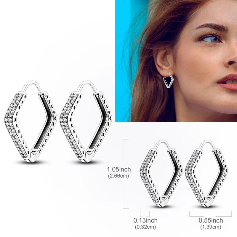 Creolen aus 925er-Sterlingsilber, Mond, Sonne, Original-Ohrring, Anhänger, Zirkon, Herzform, Stern-Ohrring, für Frauen und Mädchen, zur Herstellung von Schmuck