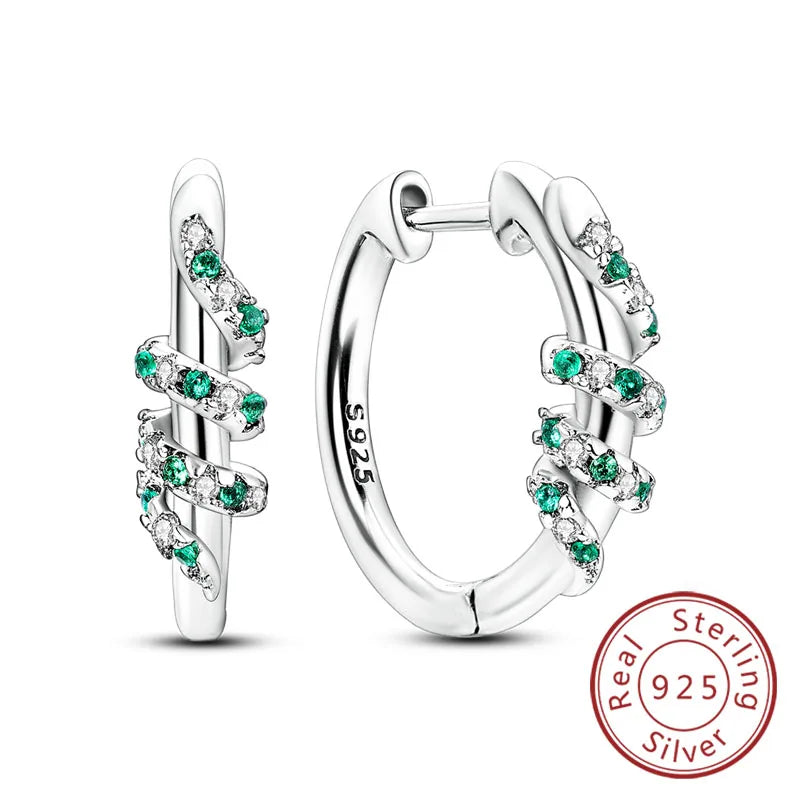 Damen-Ohrringe, 925er-Sterlingsilber, Creolen, Herz, Zirkon, Stern-Tropfenohrringe für Damen, Mode, Party, Geburtstag, Schmuck, Geschenke