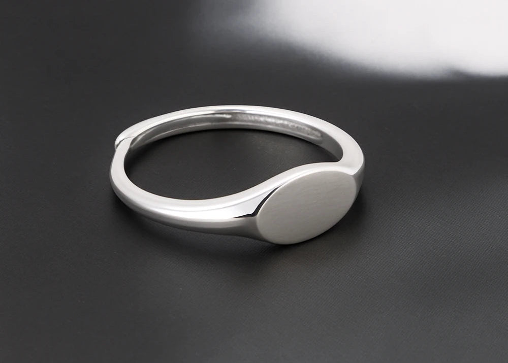 925er Sterlingsilber Siegelring mit Gravur