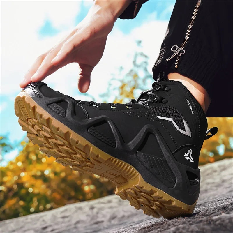 Herren Taktische Stiefel mit Riemen für Outdoor und Motorrad