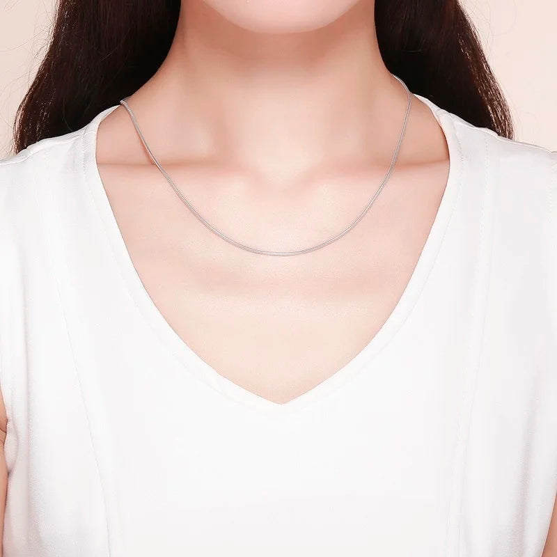 1,5mm 40-60cm Echt Solide Reine 925 Sterling Silber Runde Schlange Kette Halskette Frauen Mädchen Männer schmuck 16 "-36" Erkek Kolye Ketting