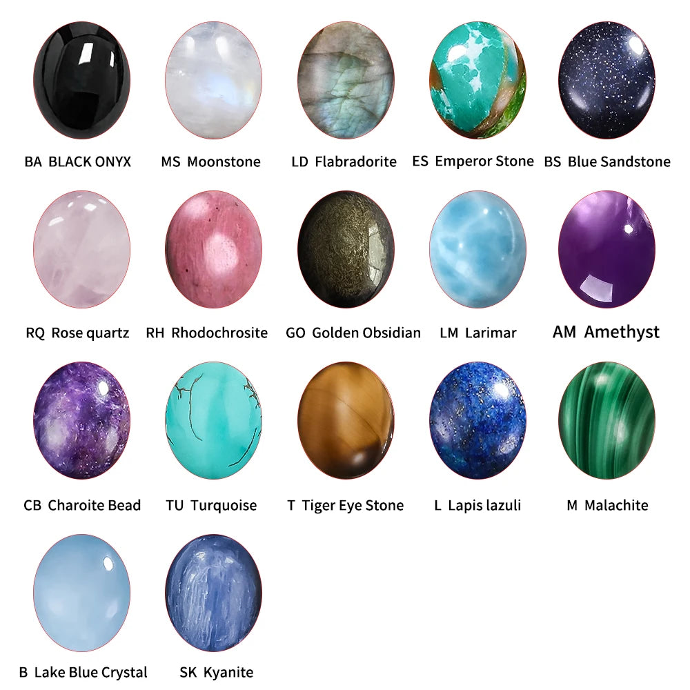 Vintage-Ohrring aus 925er-Sterlingsilber, ovaler natürlicher Kyanit-Stein, Mondstein, Labradorit, Creolen mit Halskette, Set für Frauen