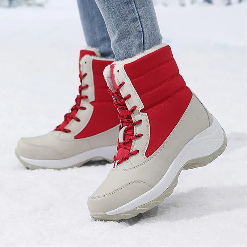 Damen Winter-Plateau-Schneestiefel