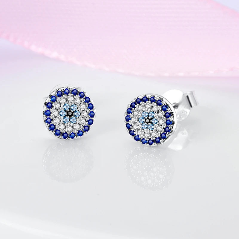 Creolen Original 925 Sterling Silber Blaues Sternenlicht Kristall Feuerdrache Schmetterling Ohrringe Für Frauen Party Hochzeit Schmuck