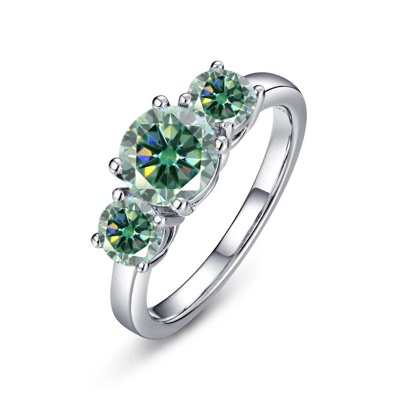 Moissanit Verlobungsring Silber