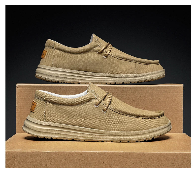 2025 neue männer Turnschuhe Sommer Atmungsaktive Männer Laufschuhe Stoff Licht Keine-Rutsch Komfortable Outdoor Walking Schuhe Loafer